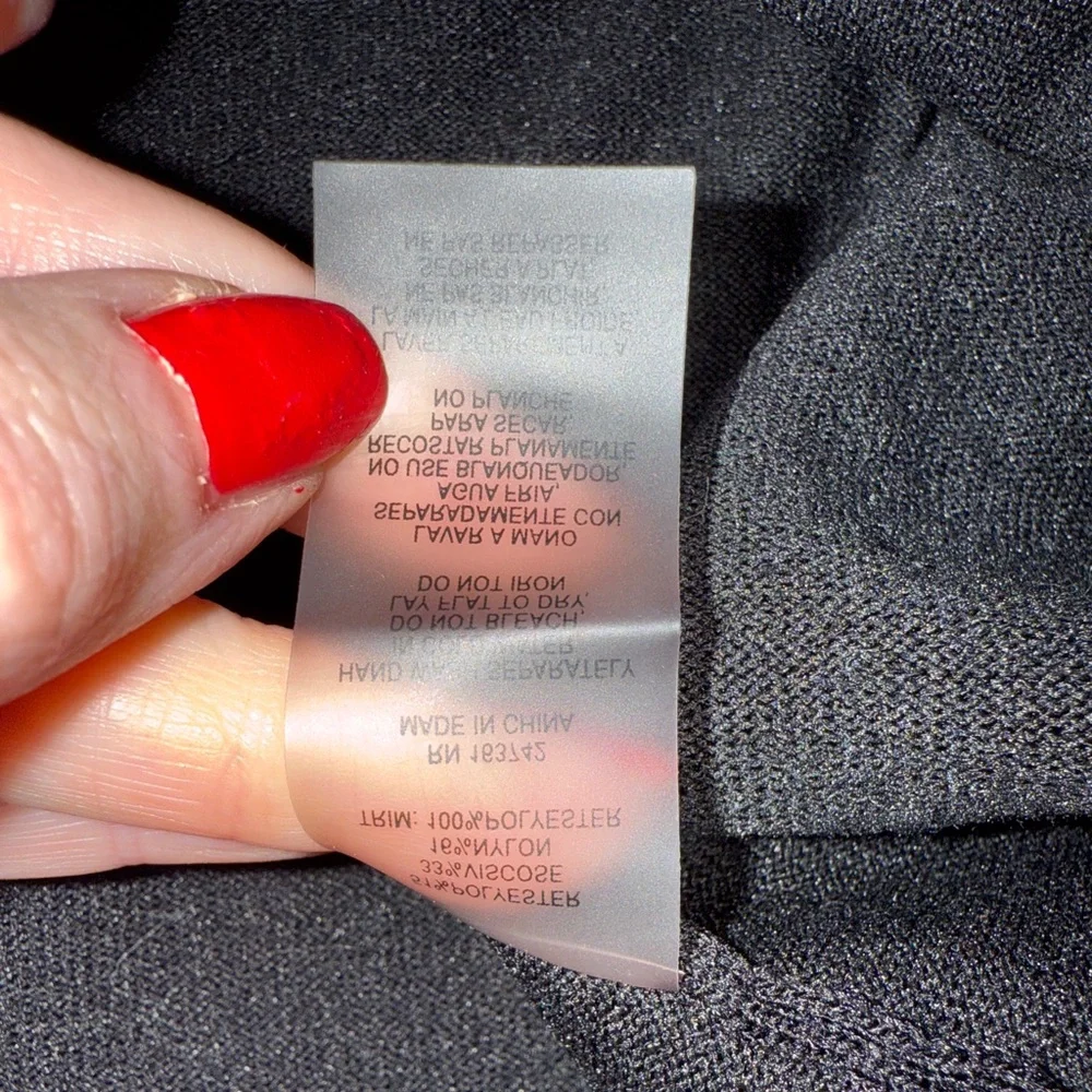 Sioni Women's Open Front Cardigan with Crochet/Sheer Puff Long Sleeves Size XL - Picture 14 of 16